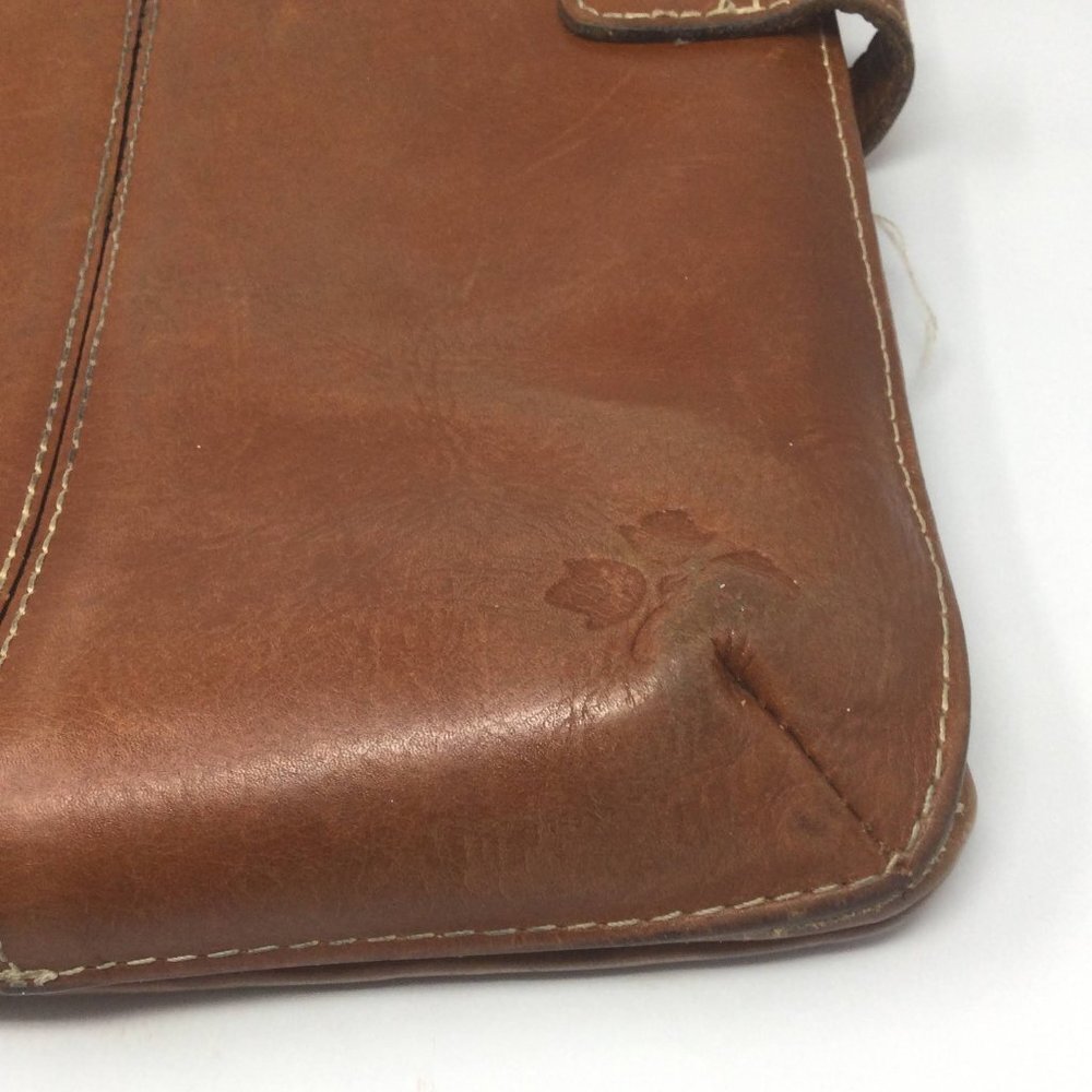 Patricia Nash Brown Distressed Leather Crossbody - Picture 9 of 13